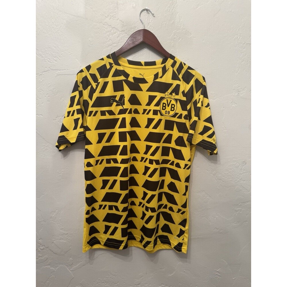 BVB Warm Up Jersey Faster Puma Yellow/Black Men's Size Medium NWT